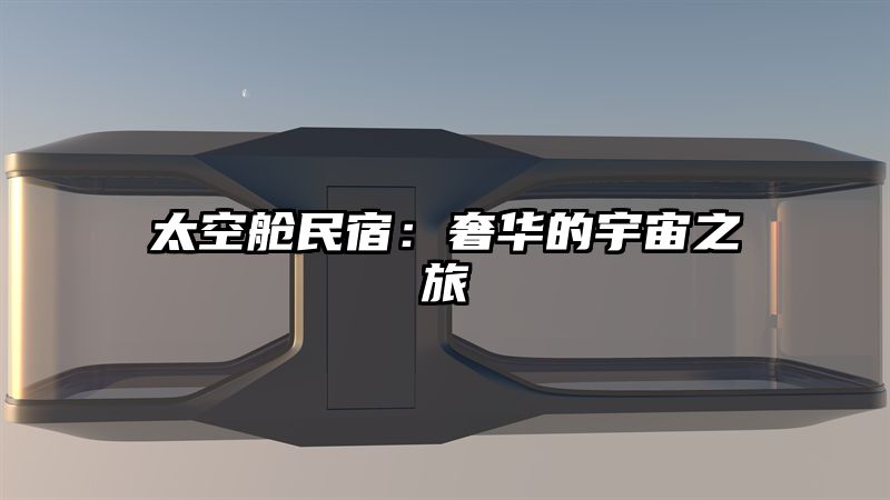 太空舱民宿：奢华的宇宙之旅